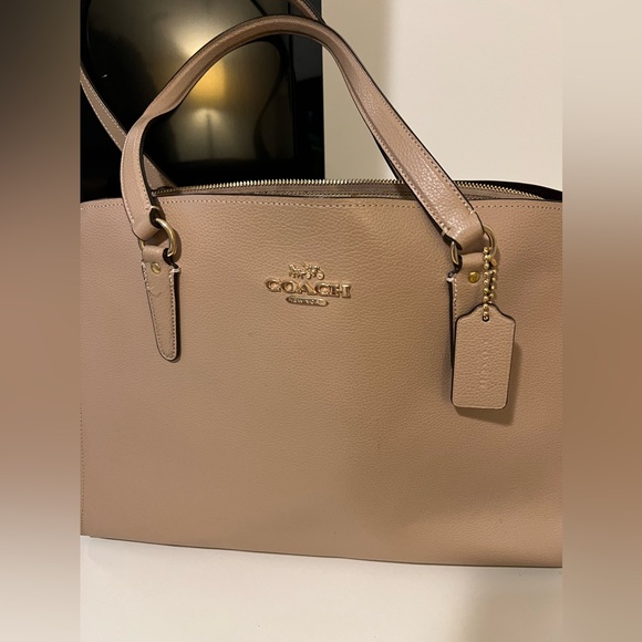 Coach Tatum Carryall Taupe Pebbled Leather L2132 C4077